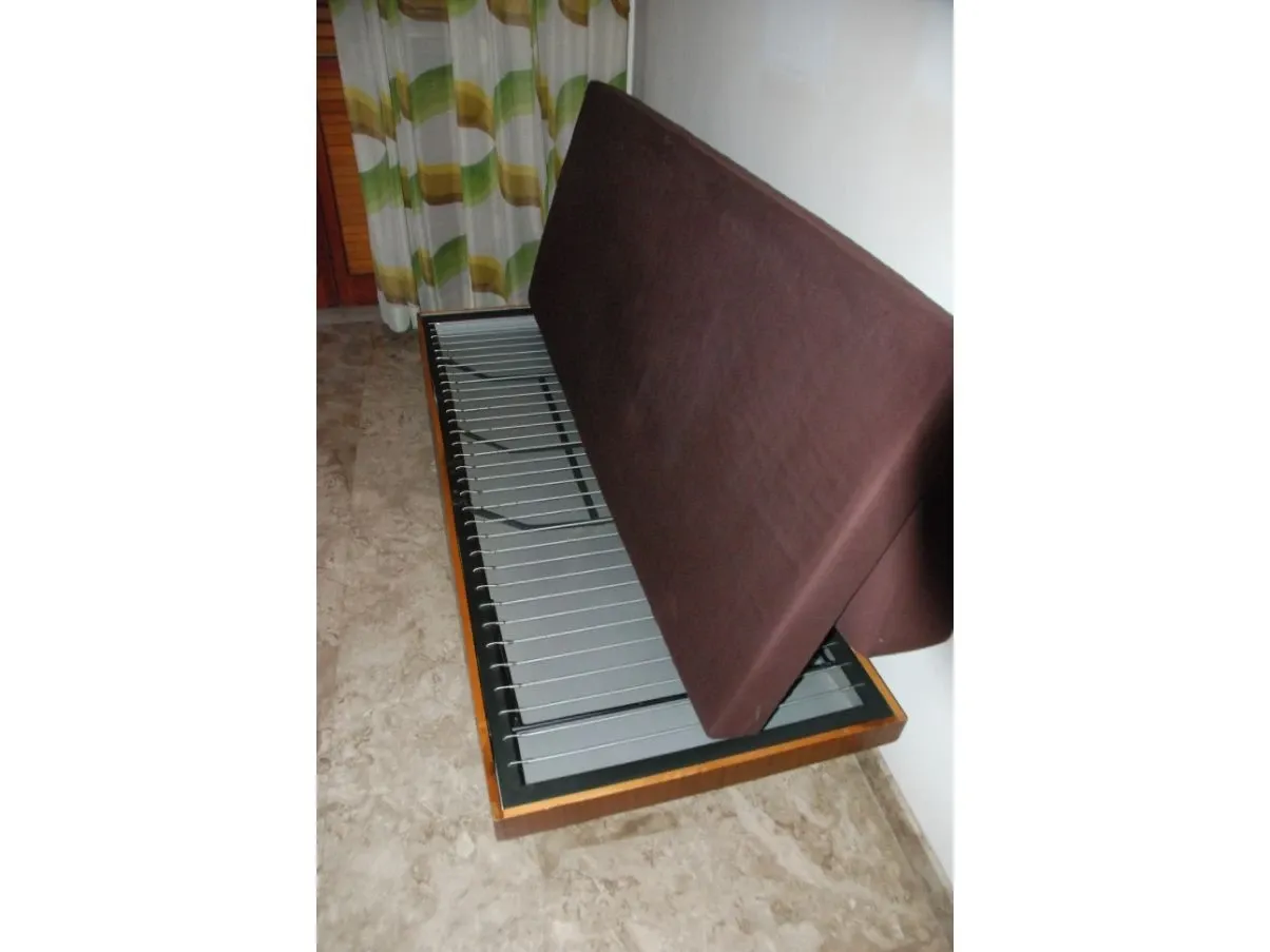 Brown vintage sofa bed (1960s), 6