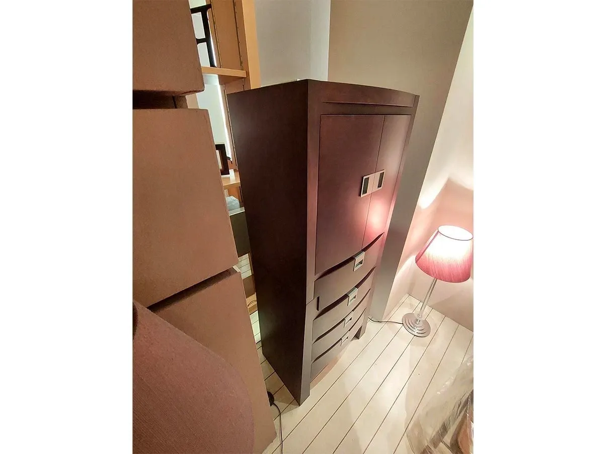 Mobile contenitore bar Seven in legno di acero, Giorgetti 3