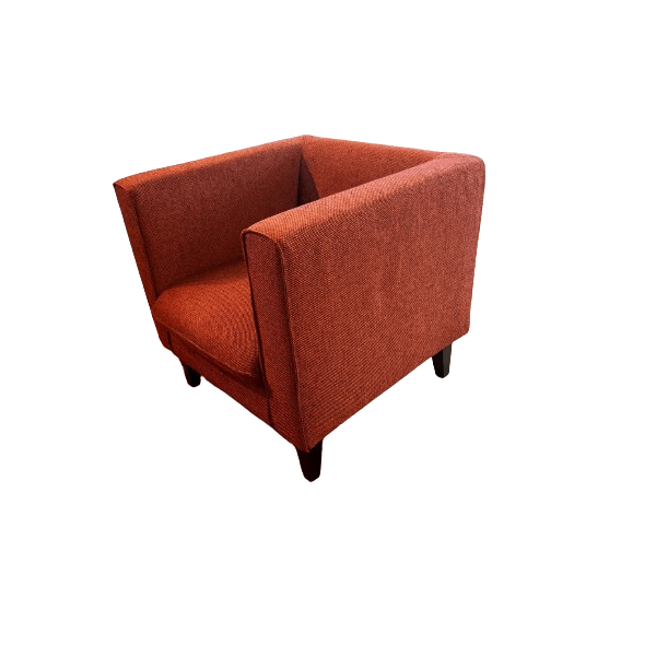 Lucas armchair in orange fabric, Twils image