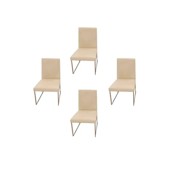 Set of 4 Solo chairs by Antonio Citterio in leather, B&B Italia image