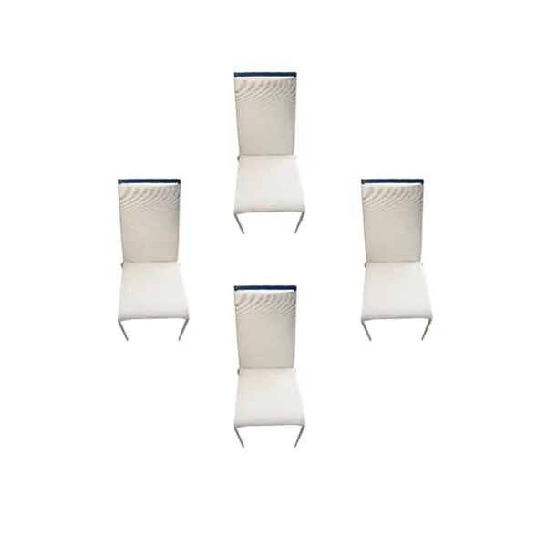 Set of 4 Web High stackable chairs in fabric (white), Calligaris image