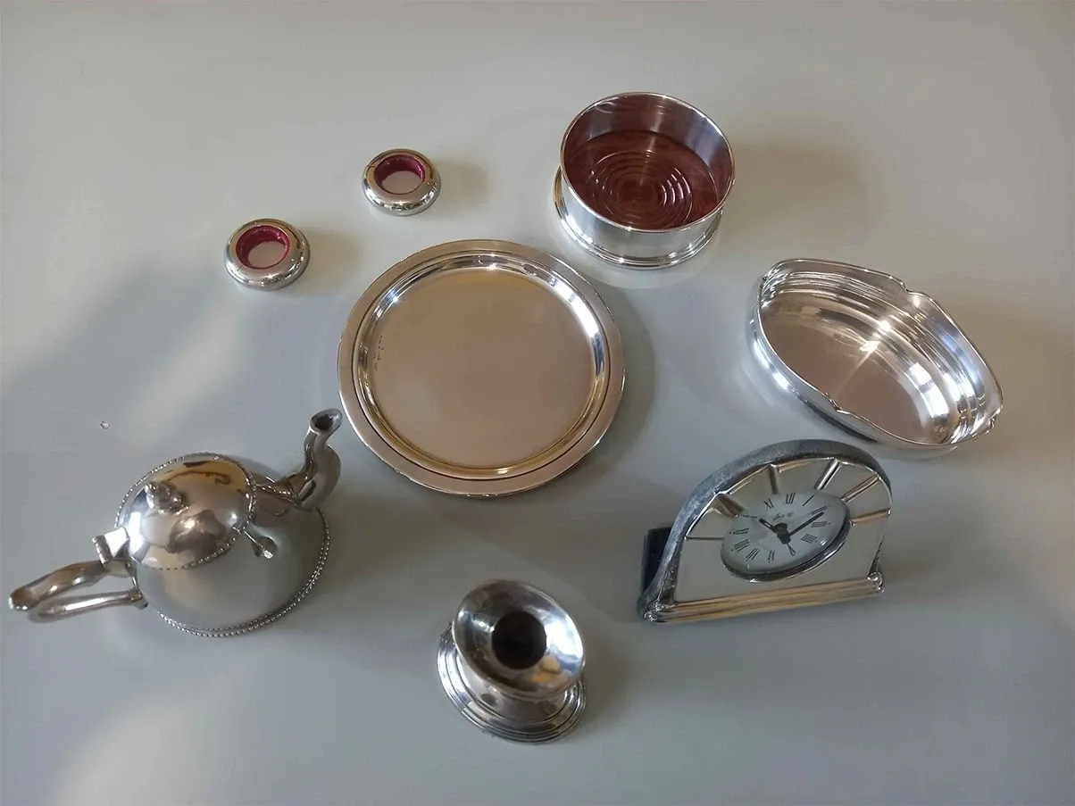 Set 8 oggetti vintage in argento e sheffield (anni '90) 5