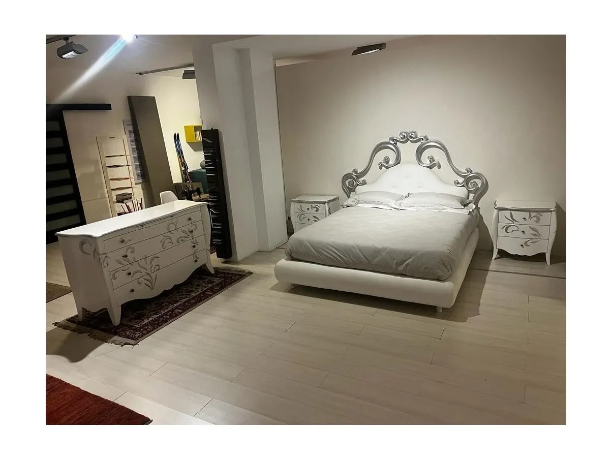 Furniture set and white and silver double bed, Giorgio Piotto 1