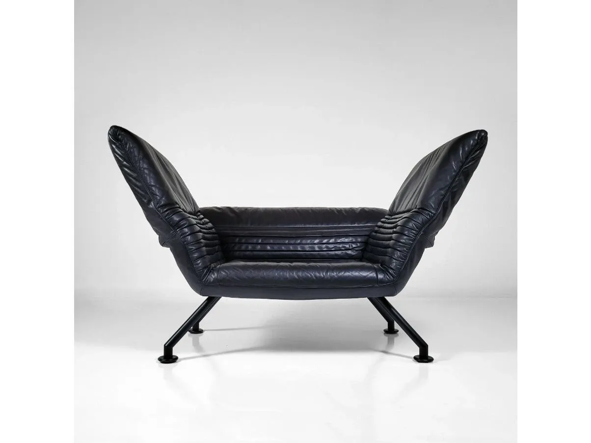 Multifunctional black leather bed 4