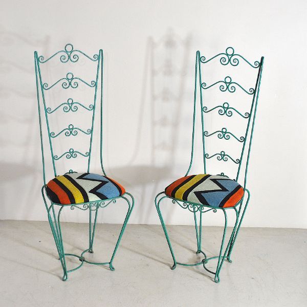 Pair of iron chairs (50s), image