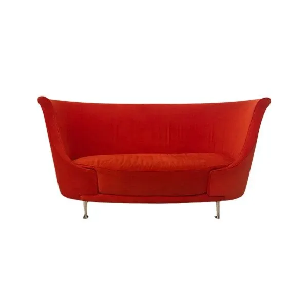 New-Tone oval sofa by Iosa Ghini in red fabric 3