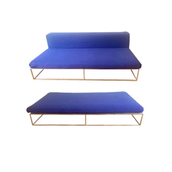 Set divani Ile con e senza schienale (blu), Living Divani Deesup