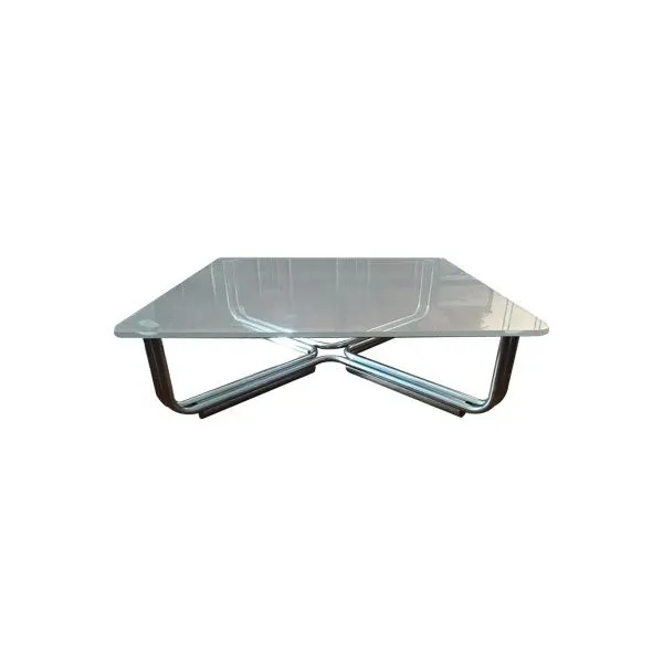 784 square steel and glass coffee table, Cassina image