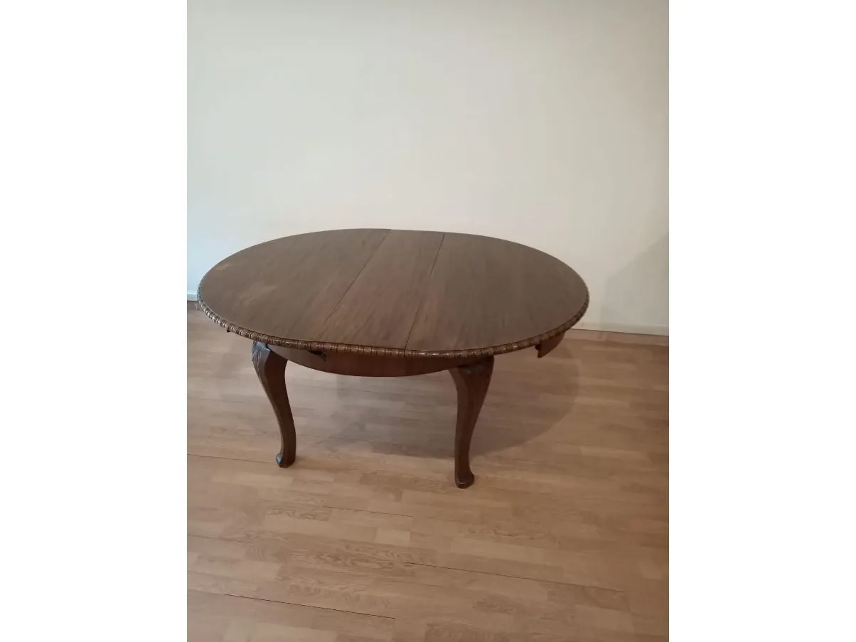 Vintage extendable table in oak wood, 2