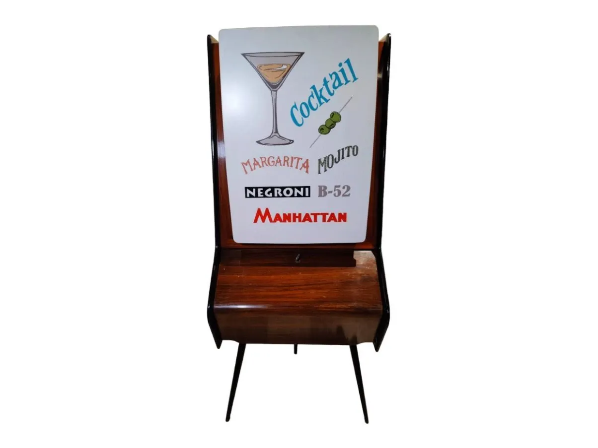 Vintage Wooden Cocktail Bar Cabinet (1950s), 