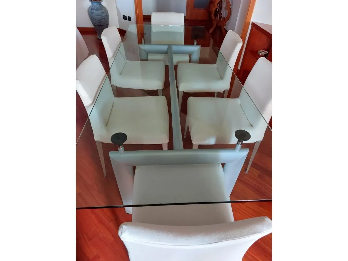 Vintage Le Corbusier glass table 4
