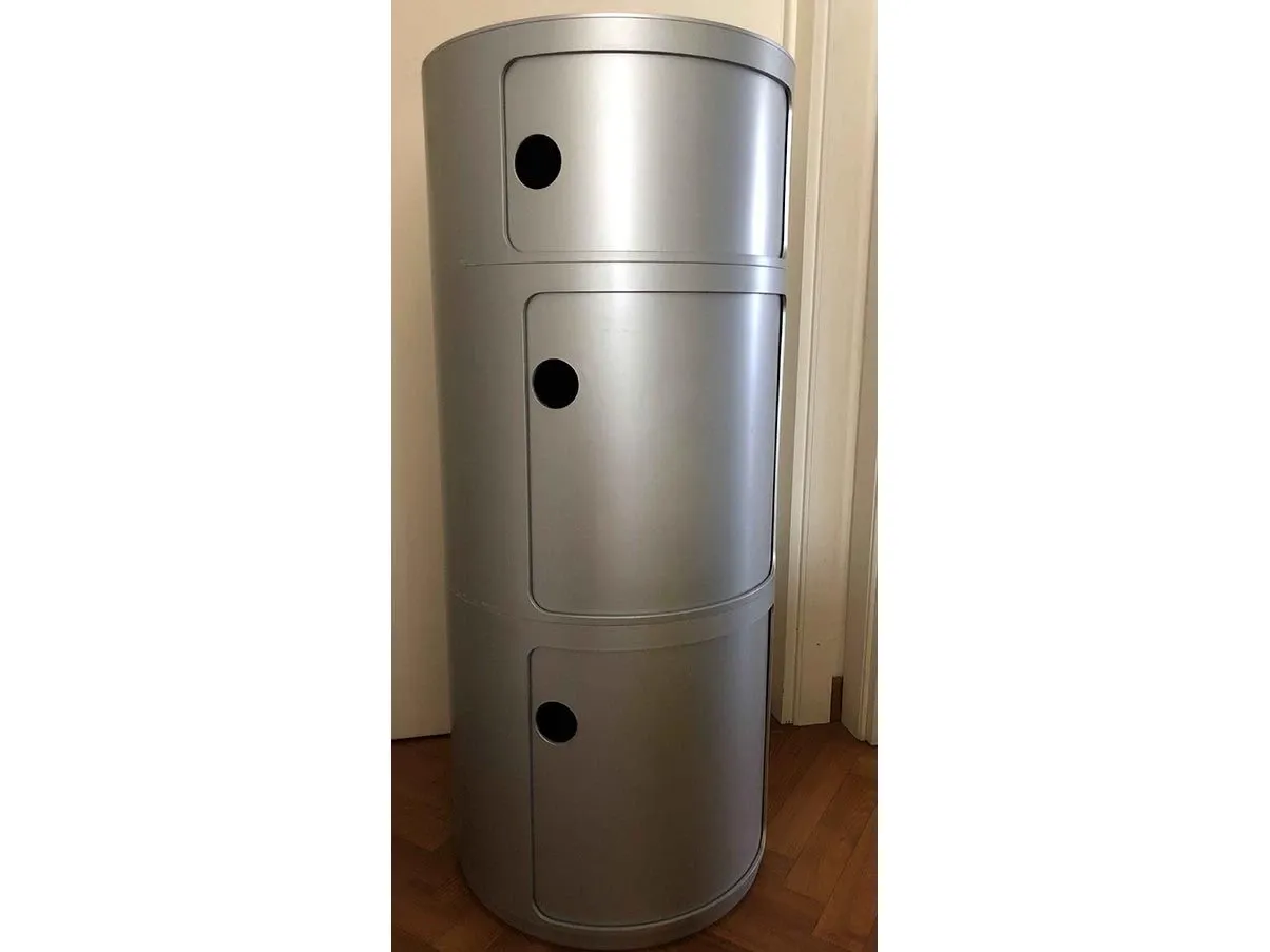 Modular 3 compartments in plastic material (grey), Kartell 3