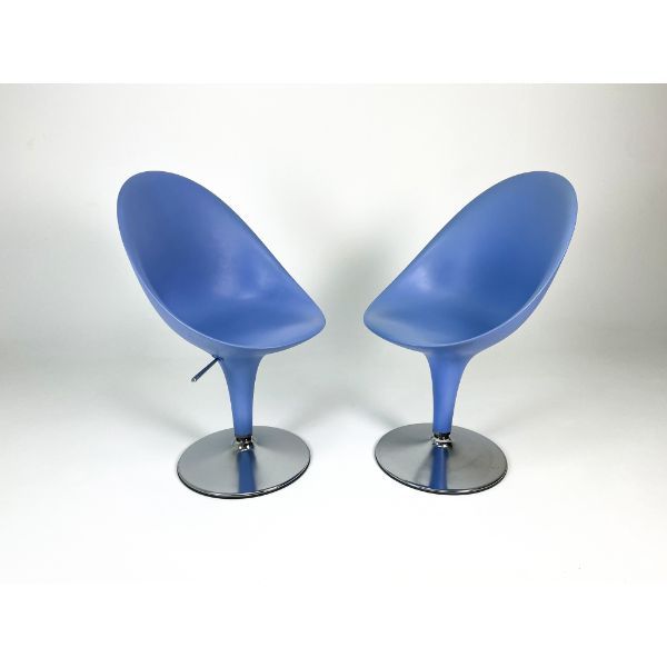 Pair of Bombo Chairs stools (blue) by Stefano Giovannoni, Magis image