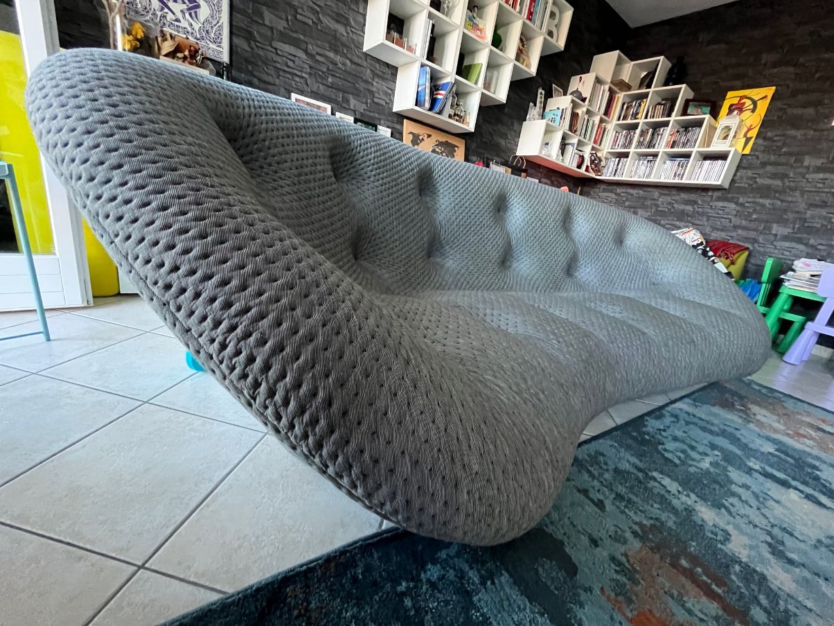 4-Sitzer Pluom Stoffsofa Side