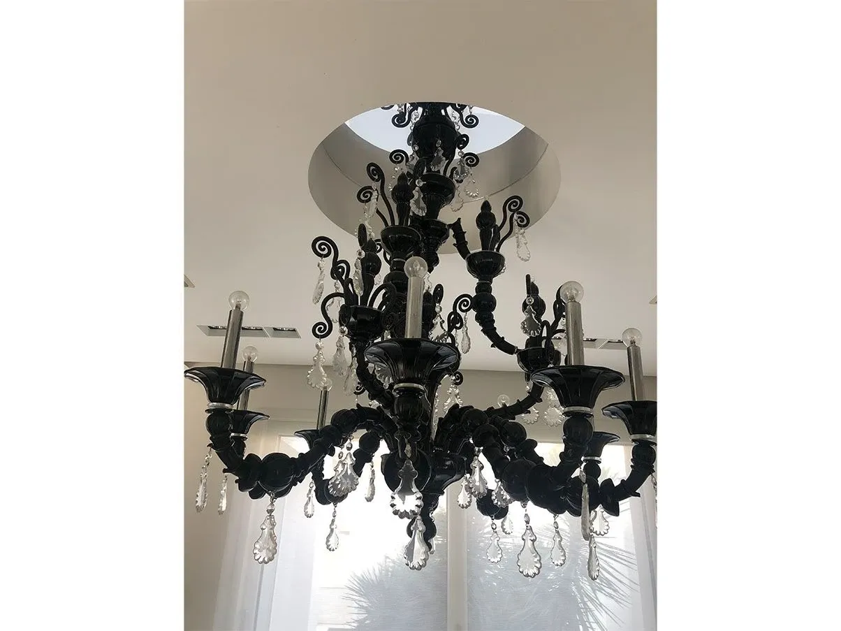 Lampadario Taif in cristallo nero, Dolce e Gabbana 4
