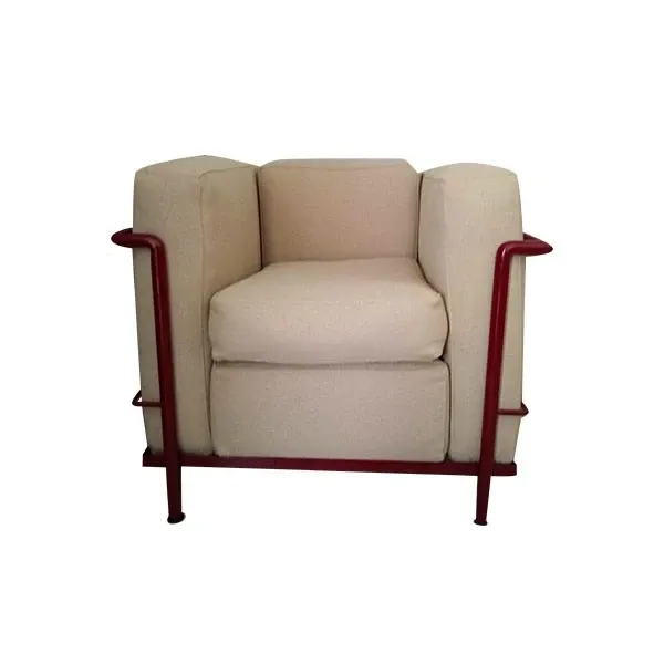 Vintage Lc2 armchair in metal and fabric, Cassina image