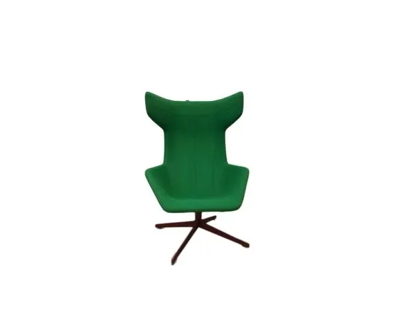 Wingback armchair Take a line for a walk (green), Moroso image