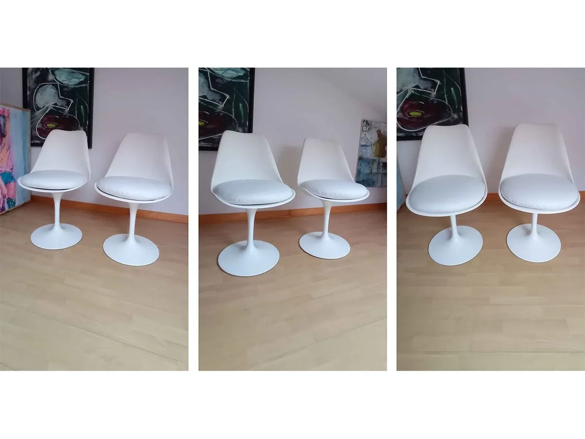 Set 2 sedie Tulip 769-S di Eero Saarinen (bianco) 1