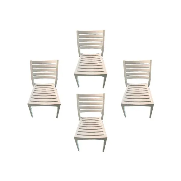 Set of 4 Ares (white) polyethylene chairs, Siesta Exclusive image