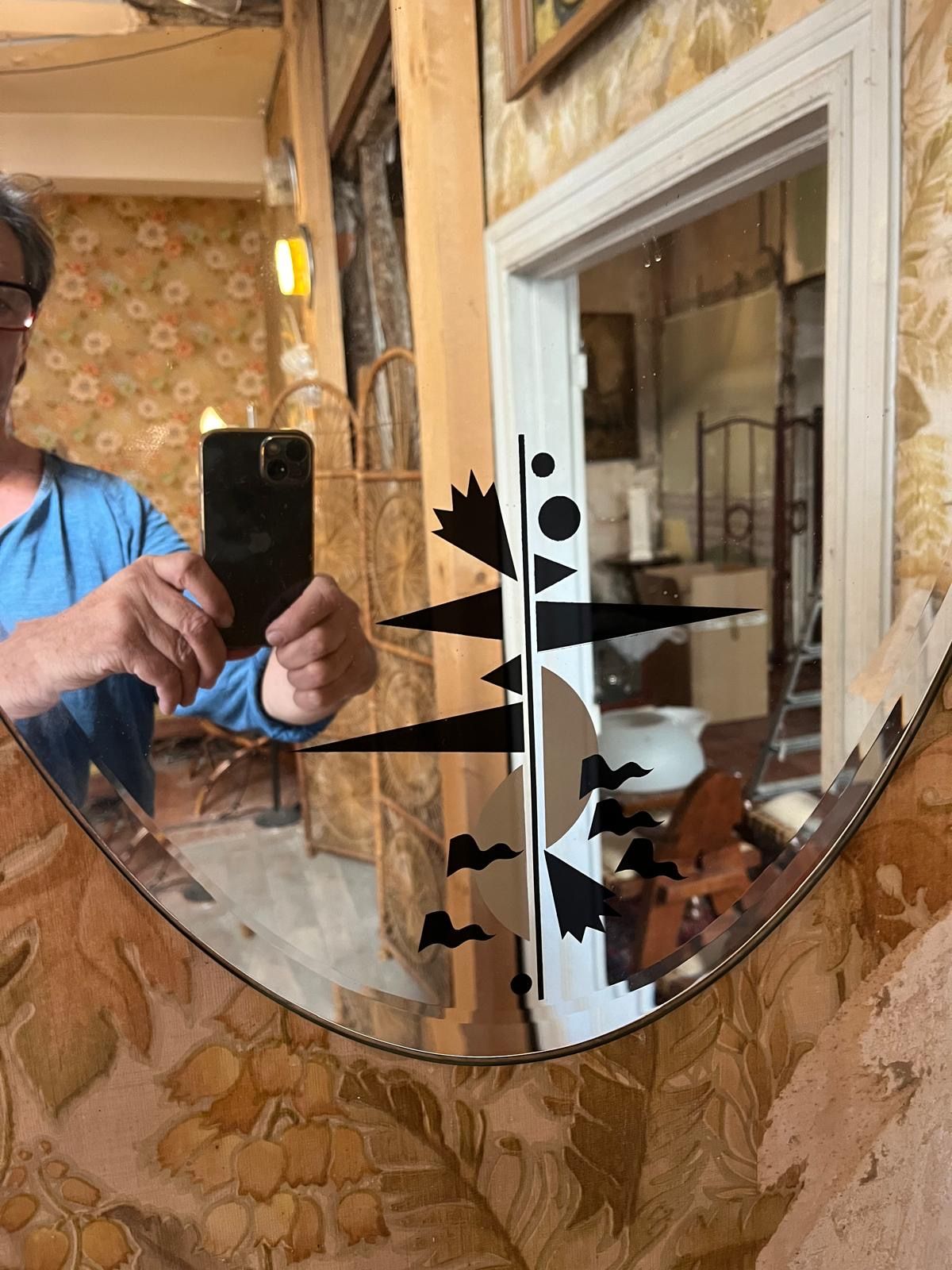Alessandro Mendini Oval Mirror Front
