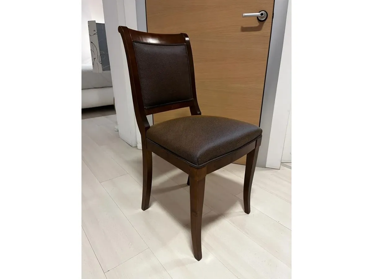 Walnut wood chair, Morelato 1
