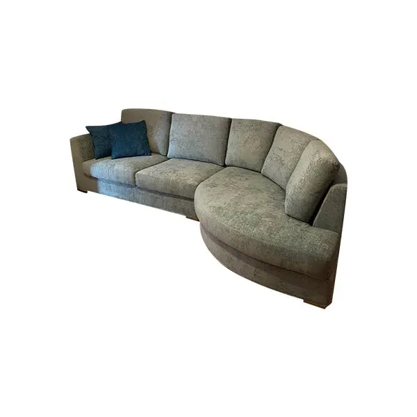 Divano con chaise long angolare in tessuto, Gienne Salotti 5