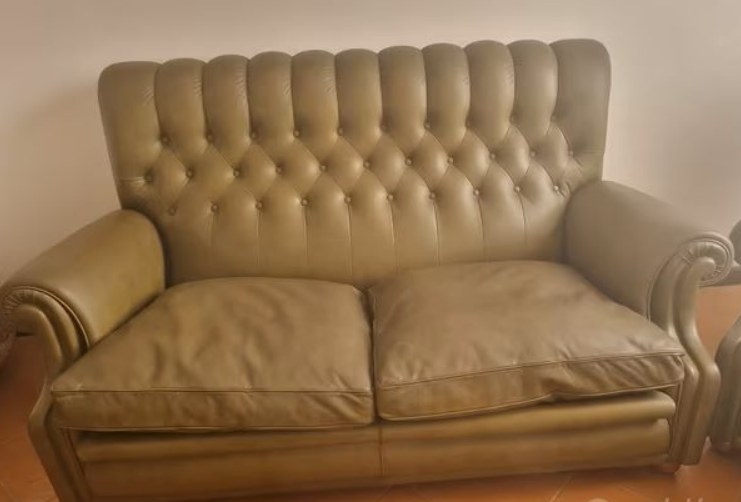 Bonnie 2-Seater Leather Sofa (1970s) 5