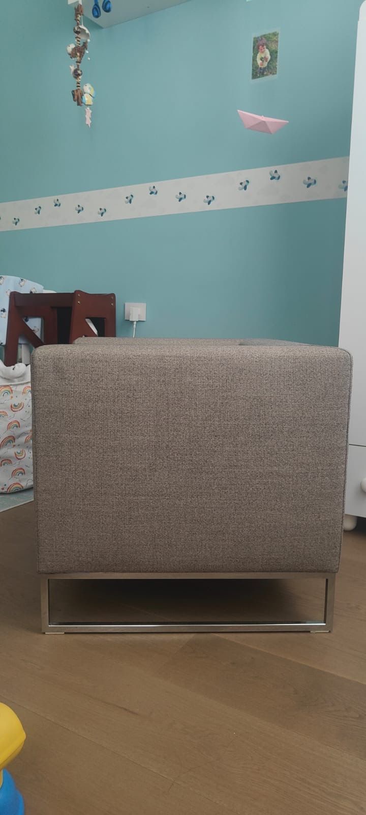 Brauner Sessel mit Stoffbezug Side