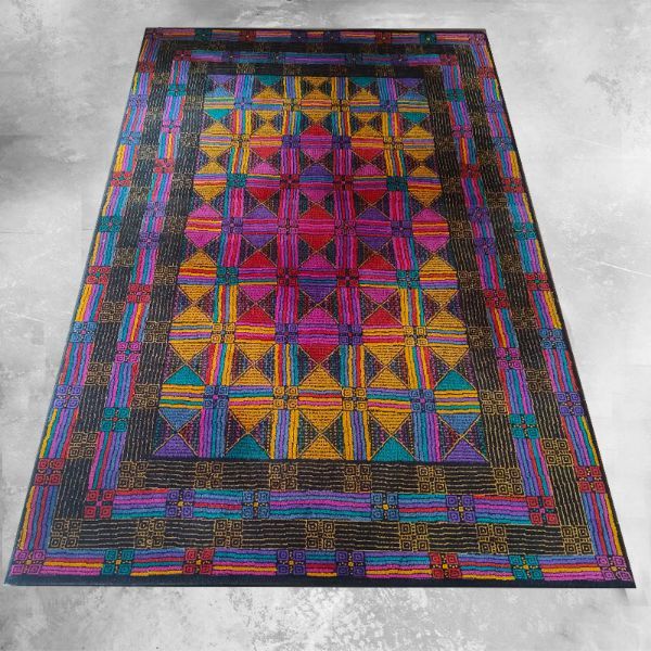 Tappeto geometrico in lana per T&J Vestor (anni '80), Missoni image