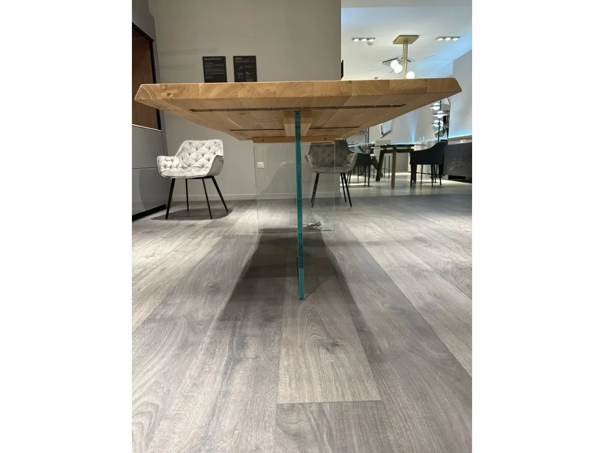 Rectangular table in wood and crystal, La Forma 4