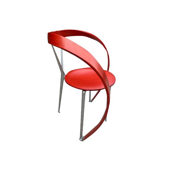 Revers chair in red aluminum, Cassina image
