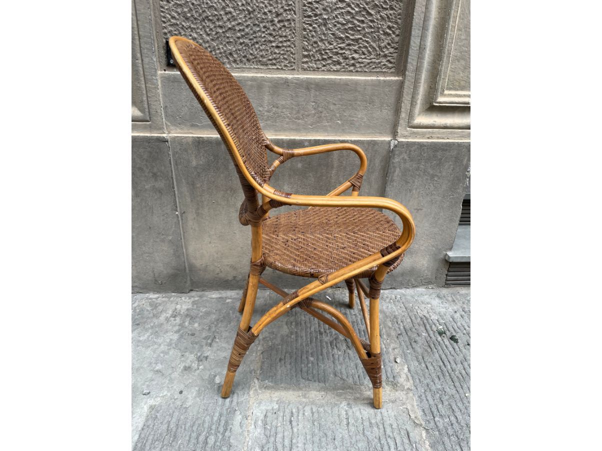 Rossini wicker dining chair by Yamakawa, Sika Design  Side