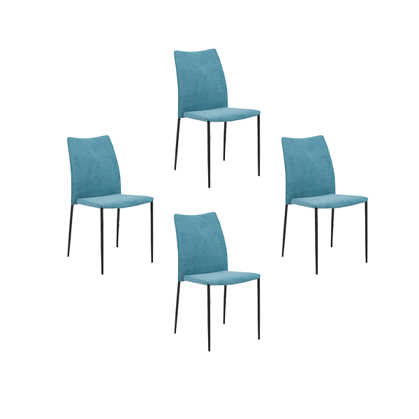 Set of 4 chairs Zefiro fabric (light blue), Nitesco International image