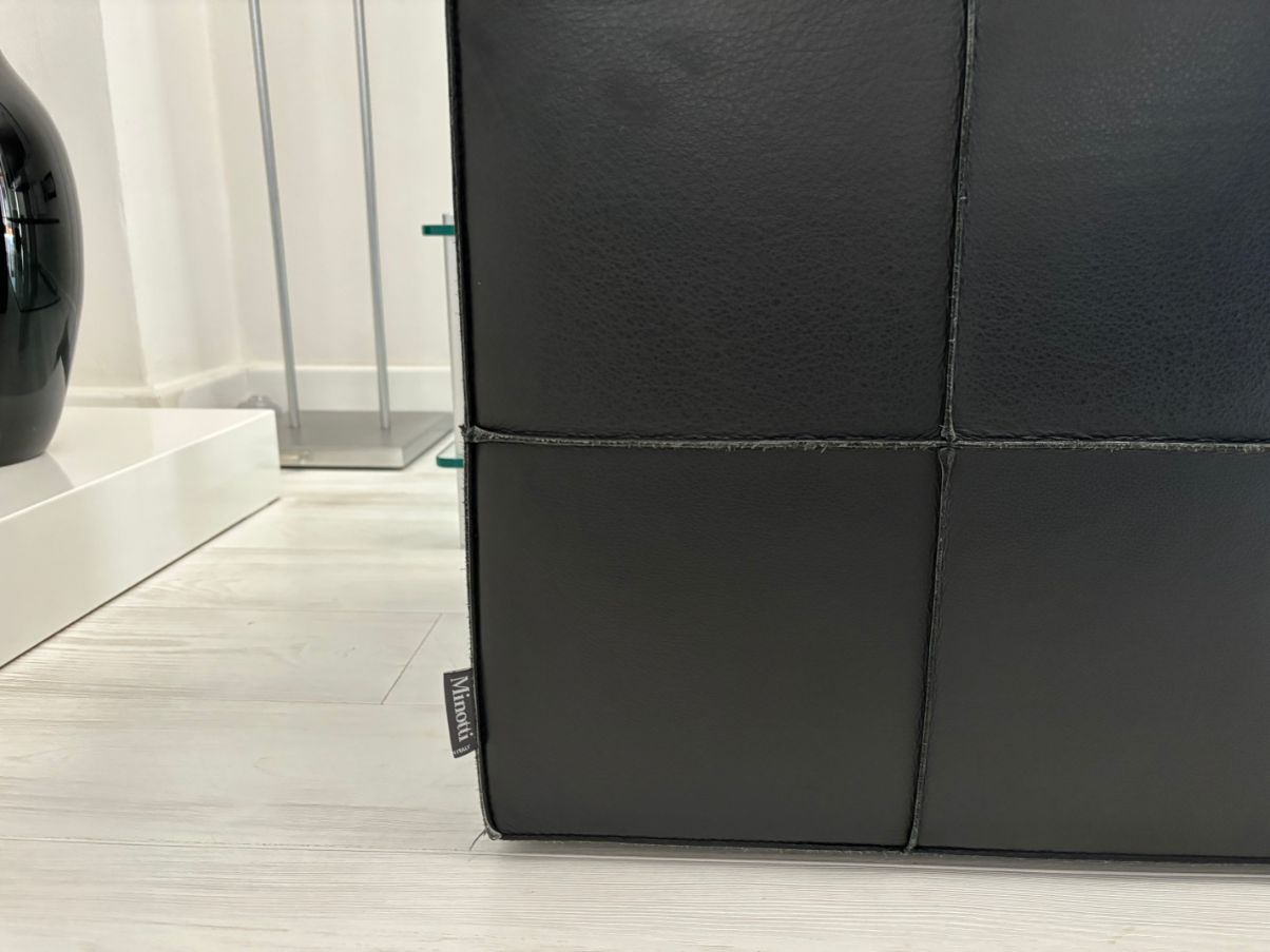 Set di 2 pouf in ecopelle neri, Minotti  Brand