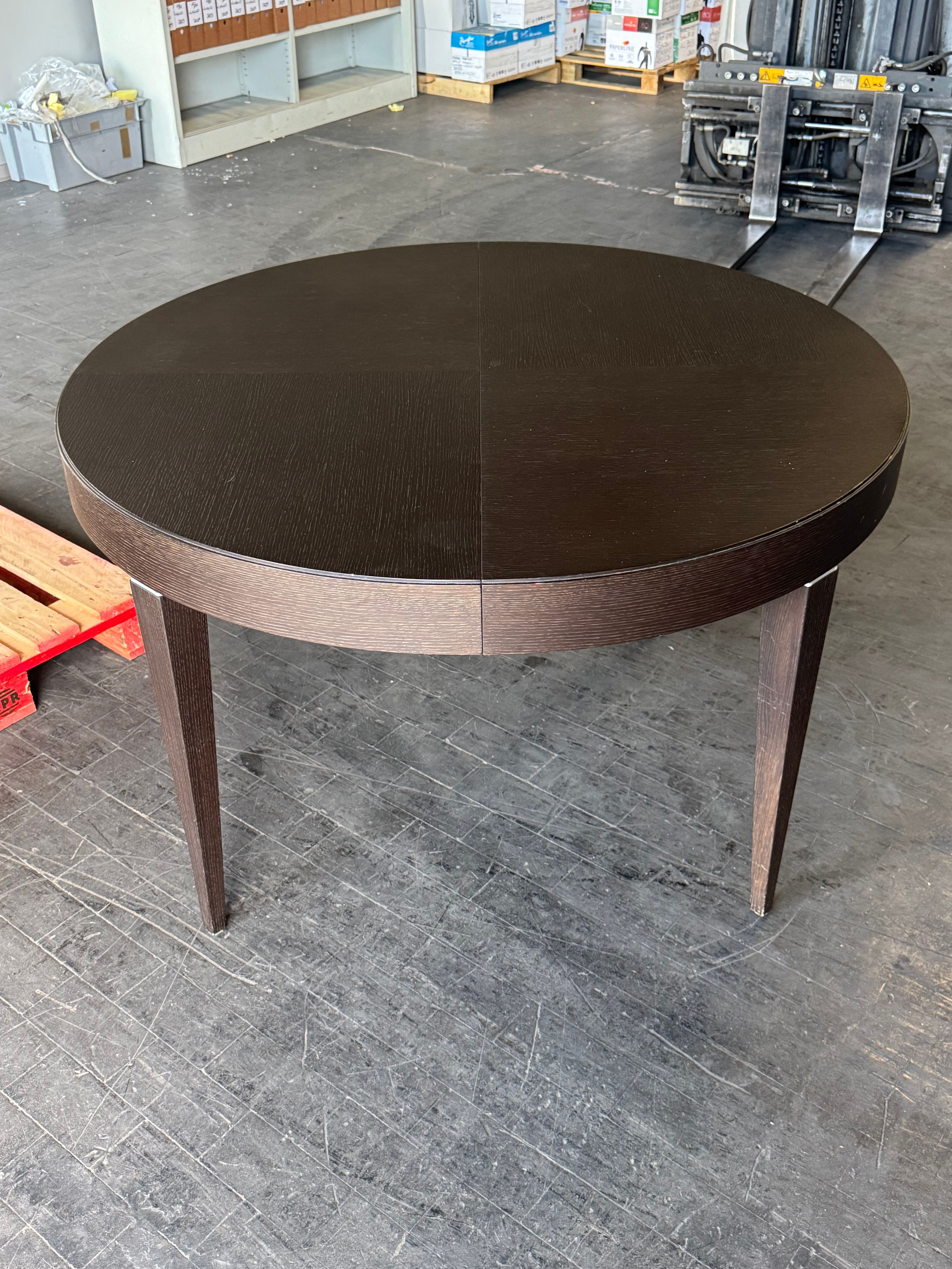 Round Extendable Dining Table Edo Brown Main