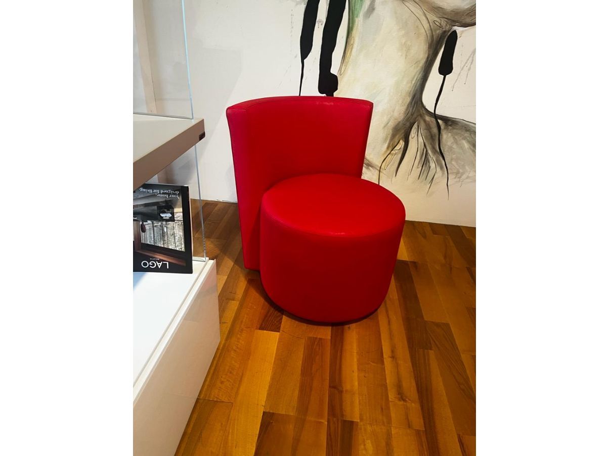 Poltrona Dalt in ecopelle rossa, Domingo 4
