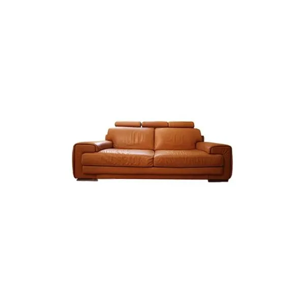 Dallas 3-seater sofa in leather, Divani&Divani by Natuzzi image