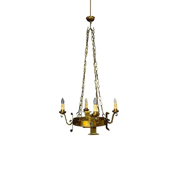 Round Vintage Renaissance Metal Chandelier (1800), image