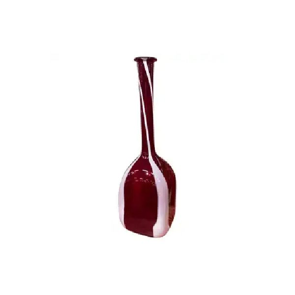 Vaso in vetro di Murano modernista rosso e bianco Carlo Moretti image