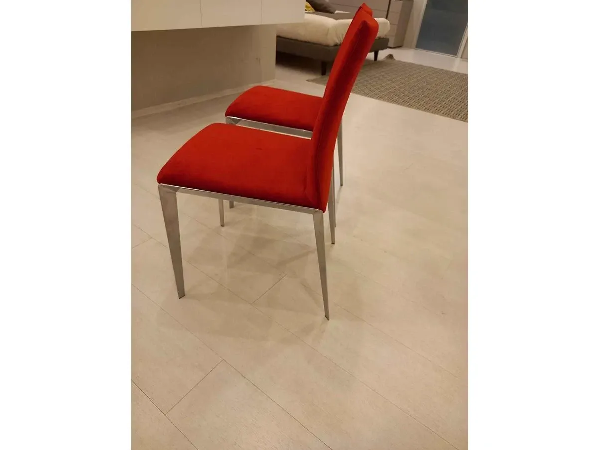 Set of 2 Dart chairs in removable fabric (red), Molteni&C 1