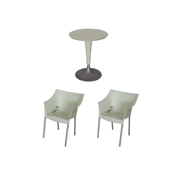 DrNo table set and 2 armchairs by Philippe Starck (1990s), Kartell image