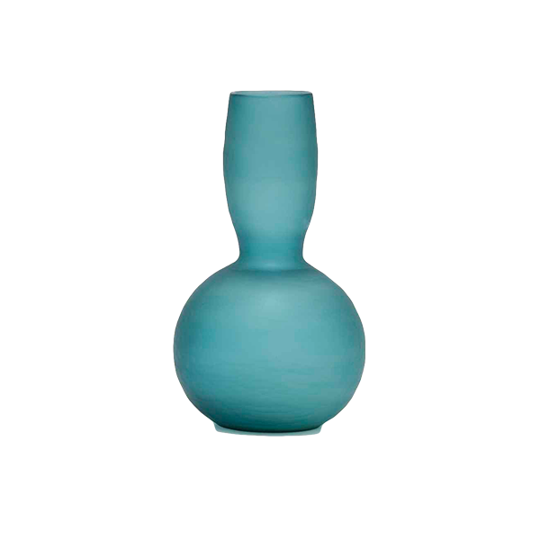 Battuto Vase by Carlo Scarpa in glass (blue), Venini image