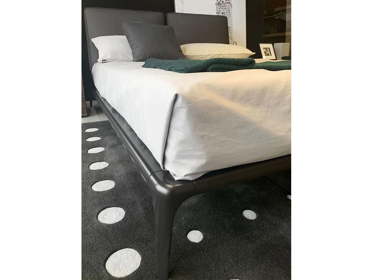 Letto matrimoniale Park 1 in pelle (antracite), Poliform 2