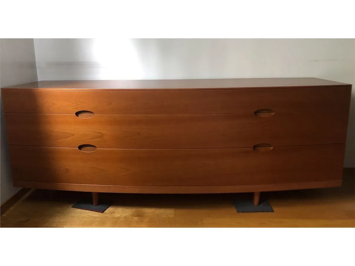 Cassettiera bombata con 6 cassetti in legno (marrone), FIMES 1