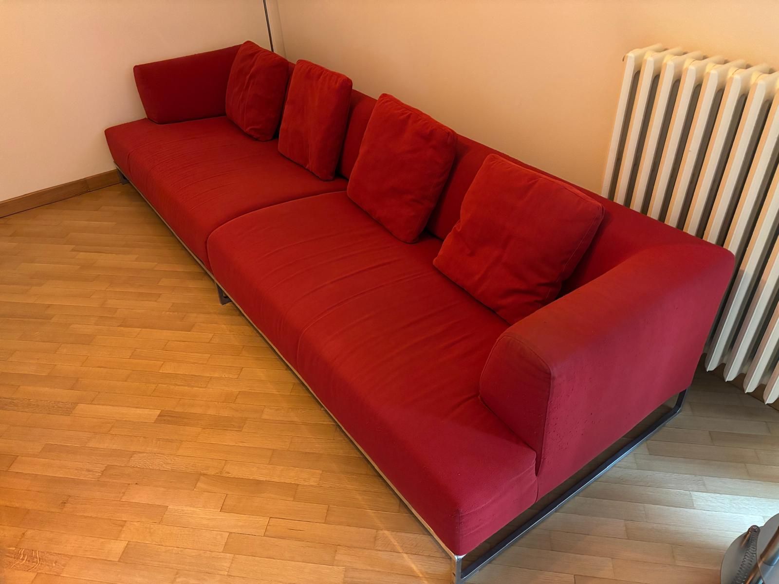 Antonio Citterio 4-Seater Red Sofa Main