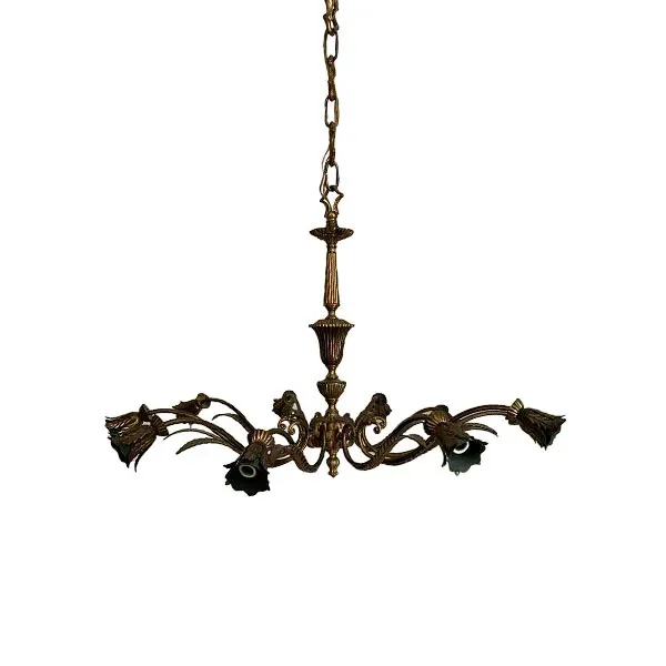 Vintage bronze chandelier with 10 lights ( &#39;900) image