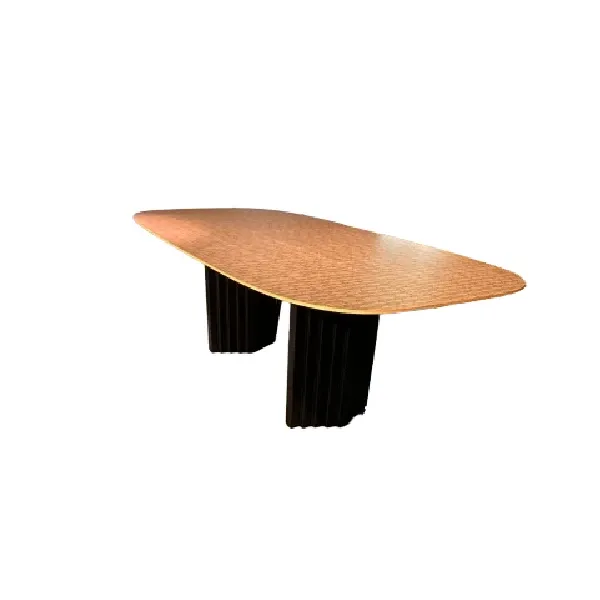 Pleat barrel-shaped wooden table, Sigerico image