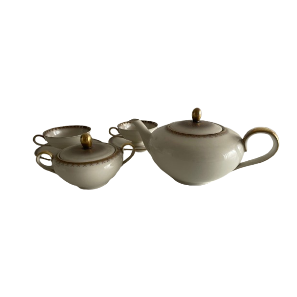 Set teiera zuccheriera e tazze da te in ceramica, Bavaria Germany 1950 image