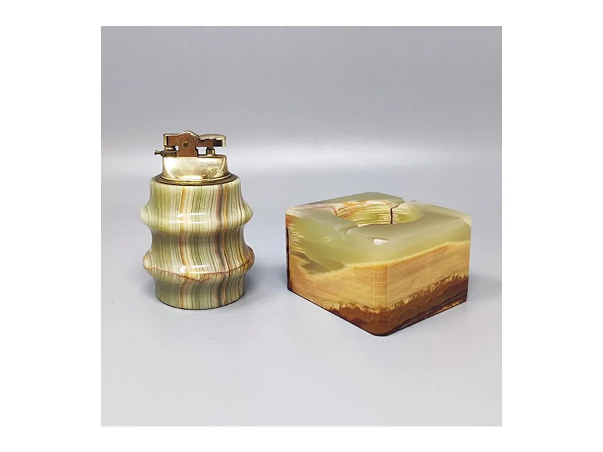 1960s Gorgeous Smoking Set in Onyx 3