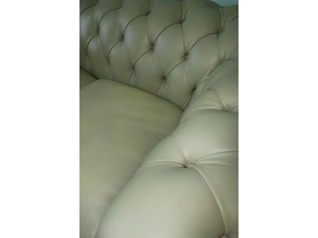 Chester 3-seater sofa in green leather, Poltrona Frau 6